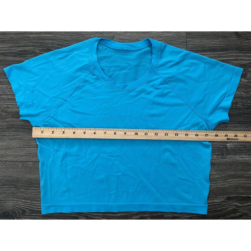 Lululemon Swiftly Tech Cropped Short-Sleeve Shirt 2.0 Kayak Blue Light size 12 - Picture 3 of 6